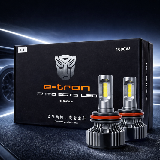 E-Tron Auto Bots LED Headlight Bulb 1000W H4 Fitting High Power Car Light