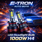 E-Tron Auto Bots LED Headlight Bulb 1000W H4 Fitting High Power Car Light