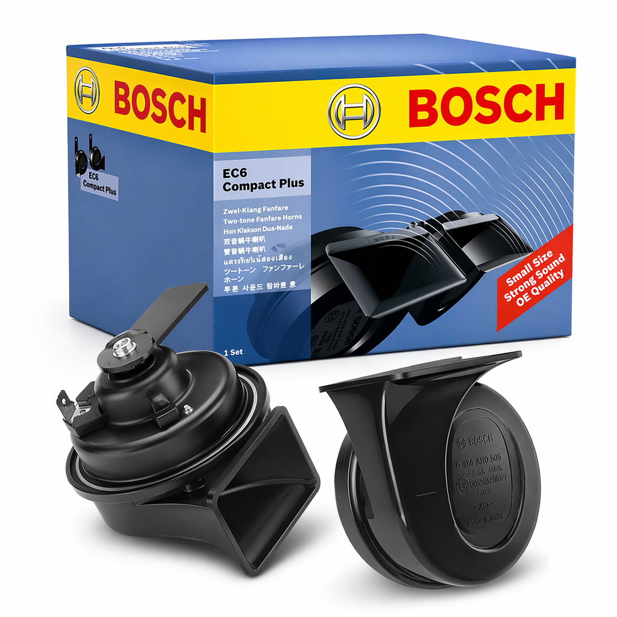 EC6 Compact Plus Dual Tone Car Horn – Loud & Reliable