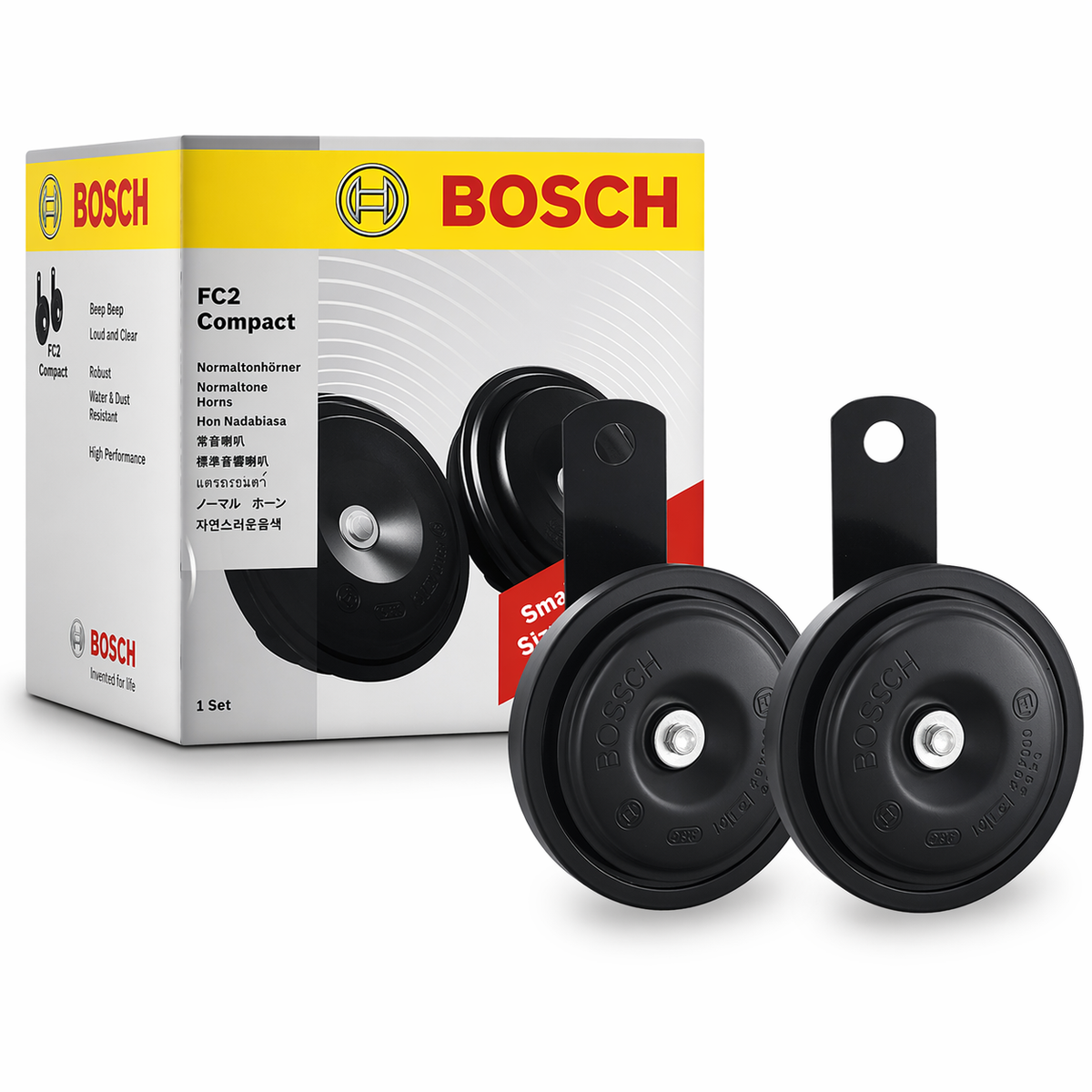 BOSCH Compact FC2 Horns for Car & Bike – Loud & Durable