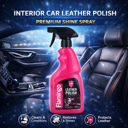 Flamingo Interior Car Leather Polish – Premium Shine Spray
