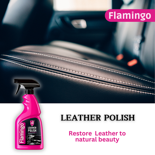 Flamingo Interior Car Leather Polish – Premium Shine Spray