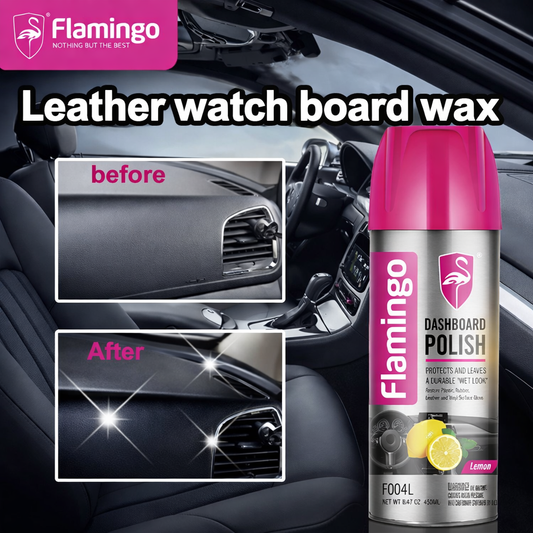 Flamingo Car Dashboard Polish Spray 450ml – Shine & Protect Interior Surfaces