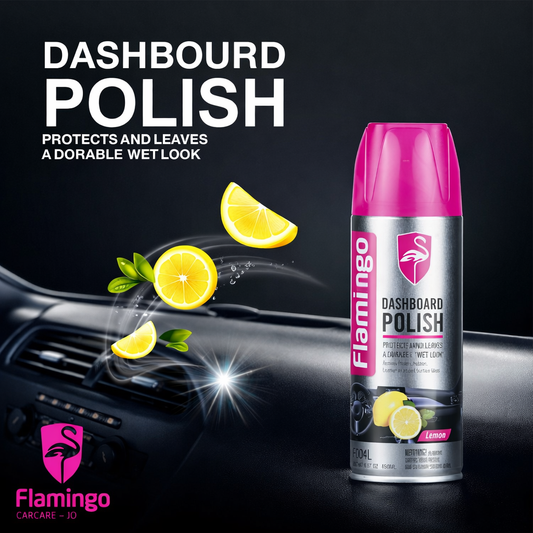 Flamingo Car Dashboard Polish Spray 450ml – Shine & Protect Interior Surfaces