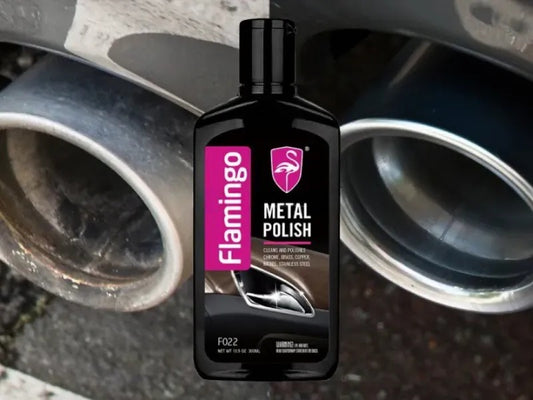 Flamingo Metal Polishing Wax & Chrome Polish 300ml – Car Metal Shine & Protection