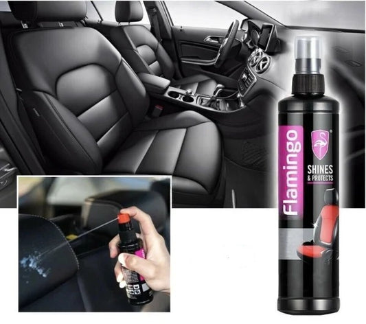 Flamingo Car Interior Cleaner & Shiner – Plastic, Leather & Rubber Protection 295ml