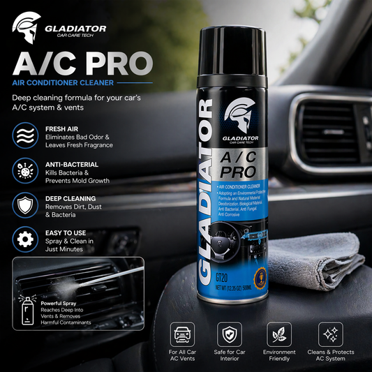 GLADIATOR A/C PRO Air Conditioner Cleaner Spray – Car AC Vent Cleaning Foam