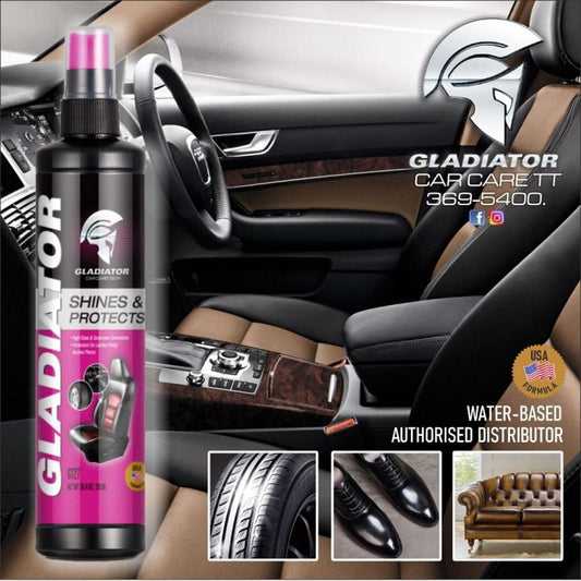 Gladiator Shines and Protects interior cleaner spray bottle