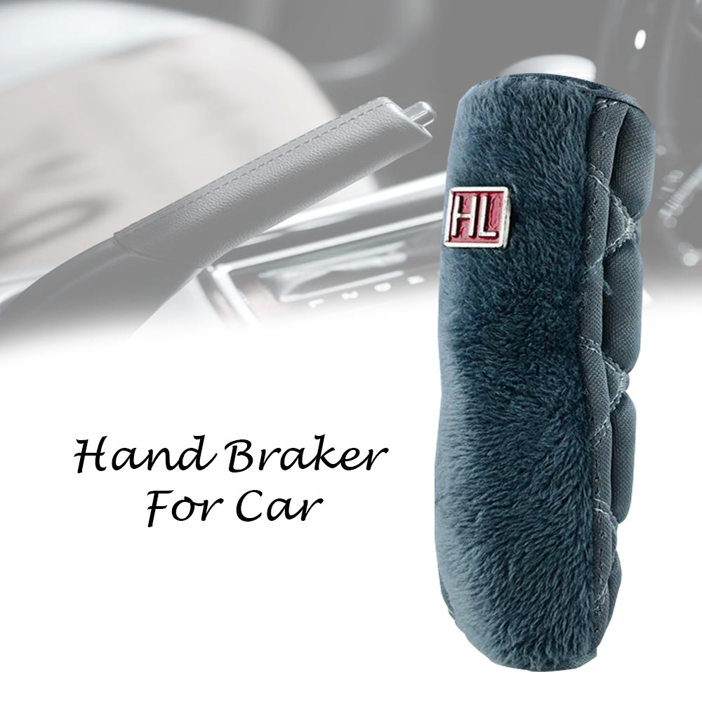 Grey car handbrake cover interior accessory at Shark Auto