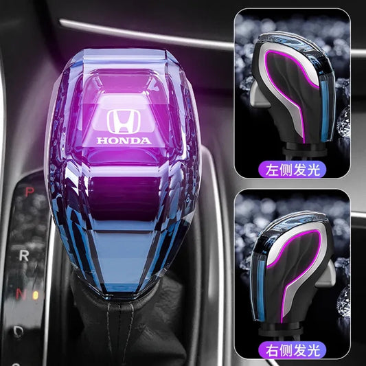 Honda crystal neon LED gear knob premium glass automatic gear handle