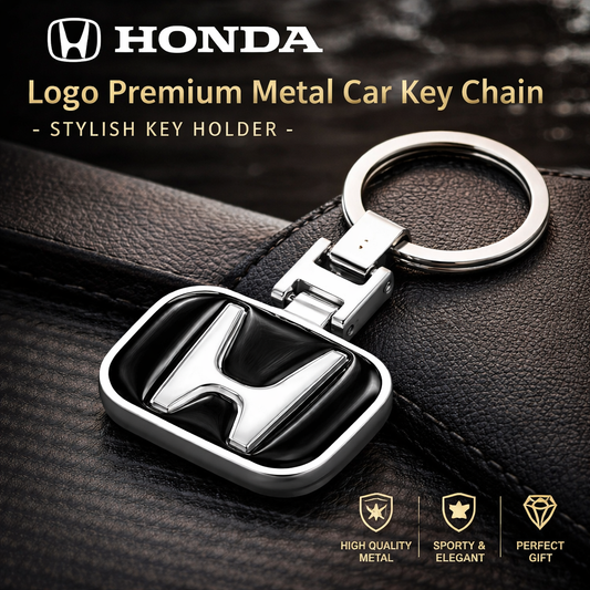 Honda Logo Premium Metal Car Key Chain – Stylish Key Holder