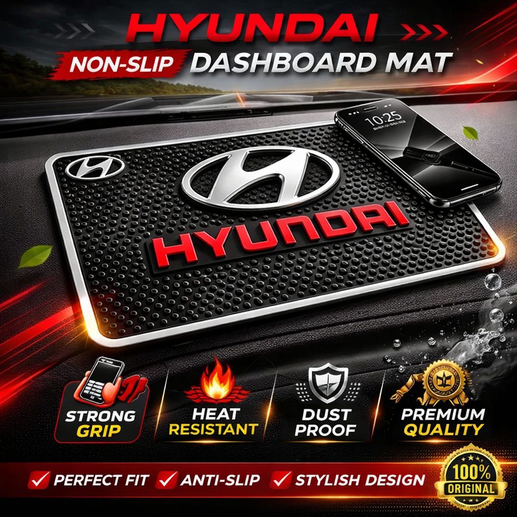 Hyundai Car Dashboard Anti-Slip Mat | Sticky Phone Holder Pad
