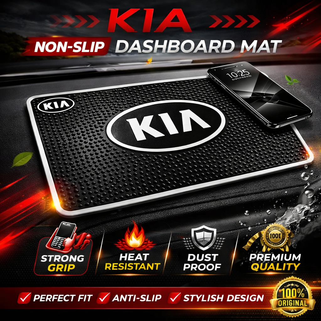 KIA Car Dashboard Anti-Slip Mat | Sticky Phone Holder Pad