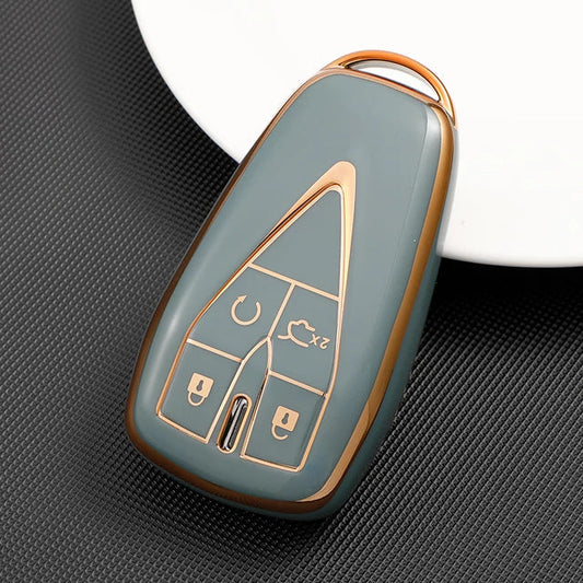 Changan Oshan X7 TPU Smart Key Cover Grey Golden