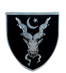 Markhor Embossed Silver & Black Sticker – Front View
