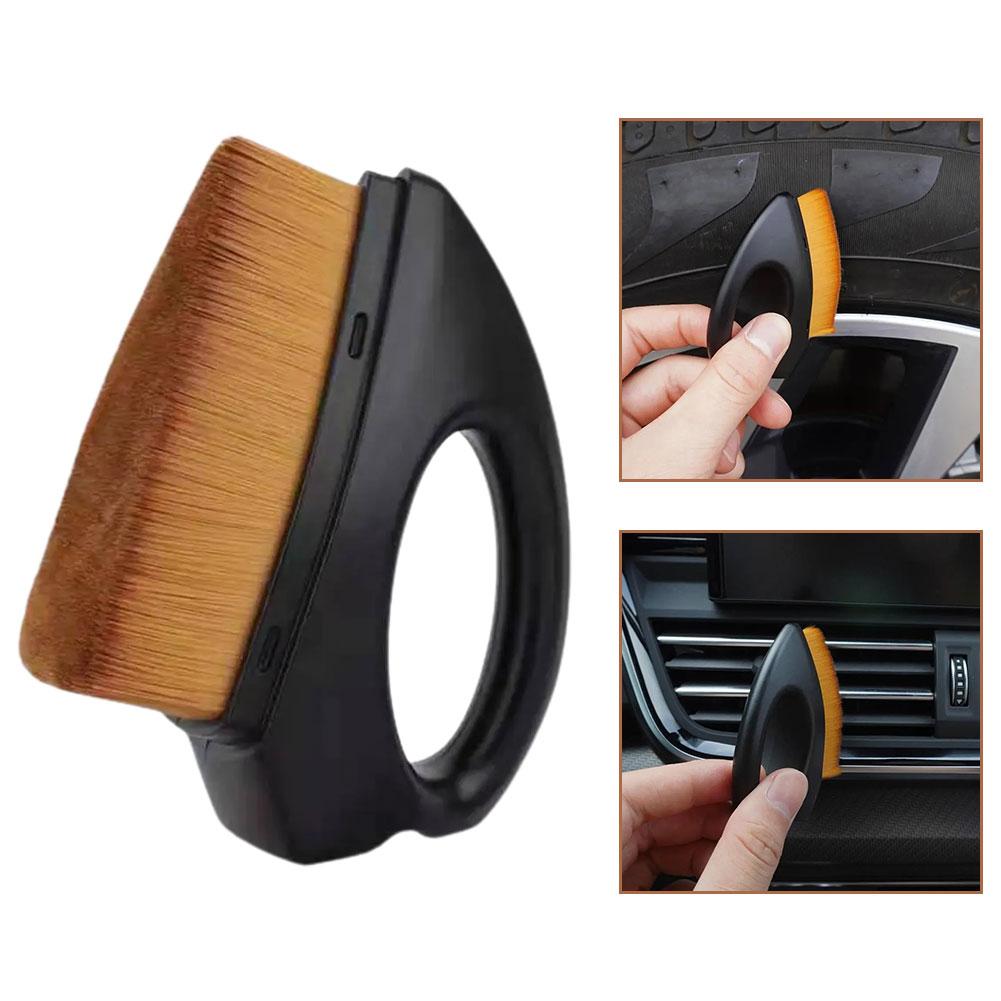 Car tire brush with high density soft bristles