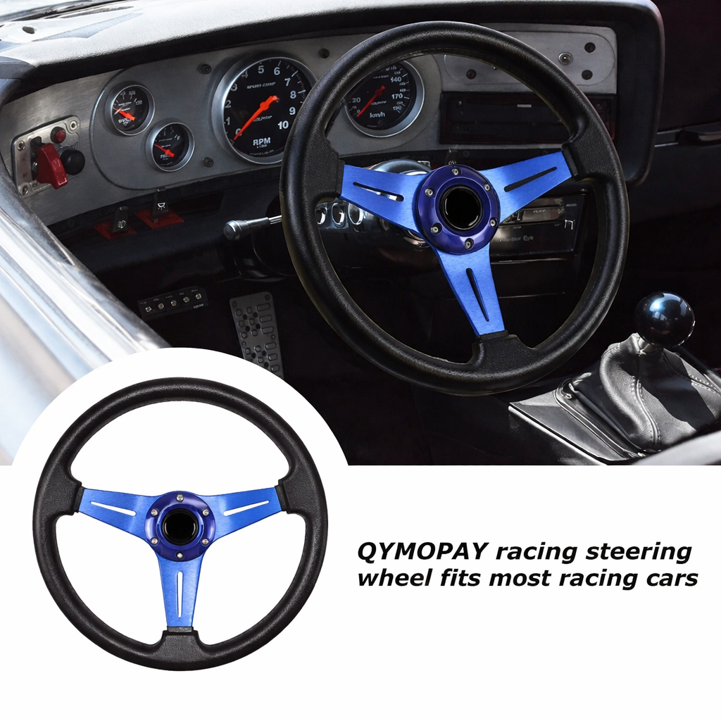 Momo Steering Wheel Blue – Premium Car Accessory
