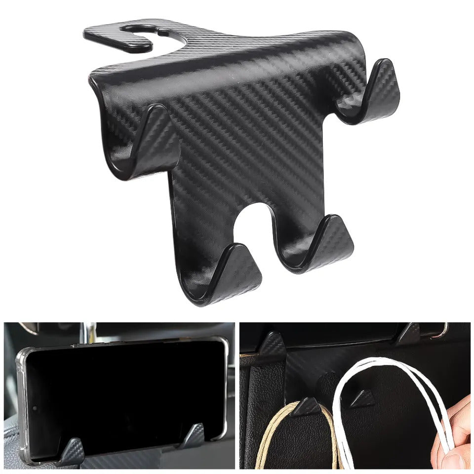 Car headrest handbag and mobile phone holder