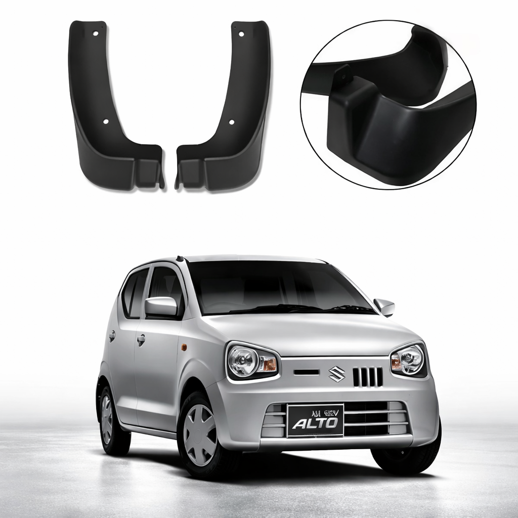 Black Mud Flaps – Suzuki Alto 2019-2025 (2pcs) | Premium Fit (Copy)