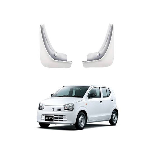 White Mud Flaps for Suzuki Alto 2019–2025 - Front View