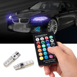 RGB Multicolor LED Parking Bulbs with Remote – 2 Bulbs