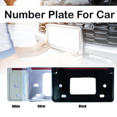 Black Car Number Plate Frame – Set of 2 with Reflectors – Exterior Accessories for Cars