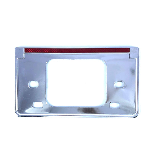 Silver Car Number Plate Frame – Set of 2 with Reflectors – Exterior Accessories for Cars