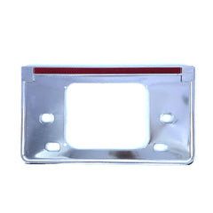 Silver Car Number Plate Frame – Set of 2 with Reflectors – Exterior Accessories for Cars