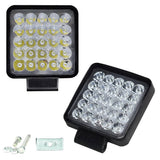 16 LED Square Work Light Spot Beam – 12V White Aluminium Fog Driving Lamp