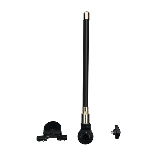 12-Inch Universal Car Styling Antenna – Plastic Rod with Metal Mount – Fits Number Plate, Trunk & Bonnet