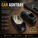 Premium Car Ashtray with Stainless Steel Tray – Portable Smokeless Cigarette Holder