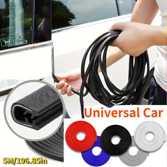 5 Meter Black Car Door Edge Guards U Shaped Edge Trim Rubber Seal Protector Door Edge Protection Fit For Most Cars