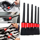 5Pcs Car Detailing Brush Set – Wheel, Rim, Interior & Exterior Cleaning Kit