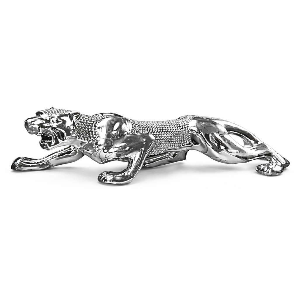 Luxury car interior jaguar ornament metal dashboard