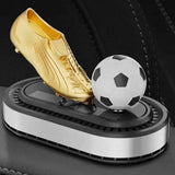 Solar Golden Football Boot Dashboard Ornament with Rotating Ball & Fragrance Diffuser
