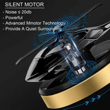 Solar-Powered Rotating Helicopter Car Air Freshener - Aluminum & Glass Enclosure, Decorative Dashboard Decor with Paper Scent Refills for Cars