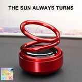 Solar Power Auto-Rotation Car Air Freshener – Perfume Fragrance Diffuser for Car Interior