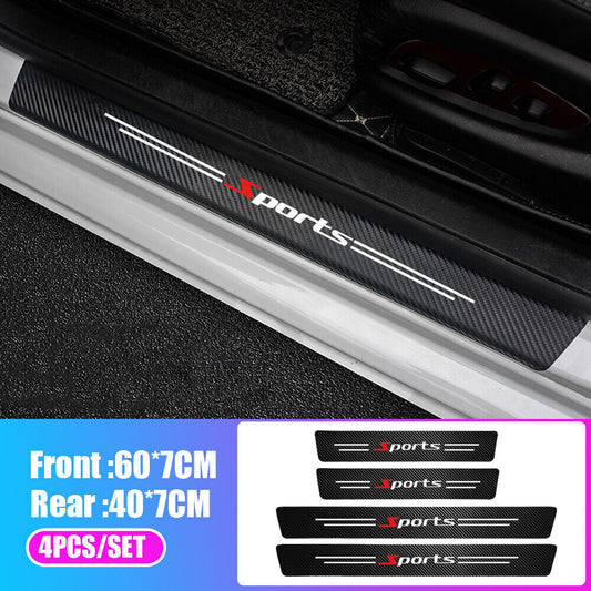 4pc Sports Car Door Sill Protector Set – Anti-Scratch – Shark Auto