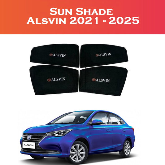 Changan Alsvin 2021–2025 4-Piece Sun Shade Set – UV Shield, Heat Resistant – Shark Auto