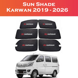 Changan Karwan Black Sunshade 6pcs set installed on car windows – Shark Auto