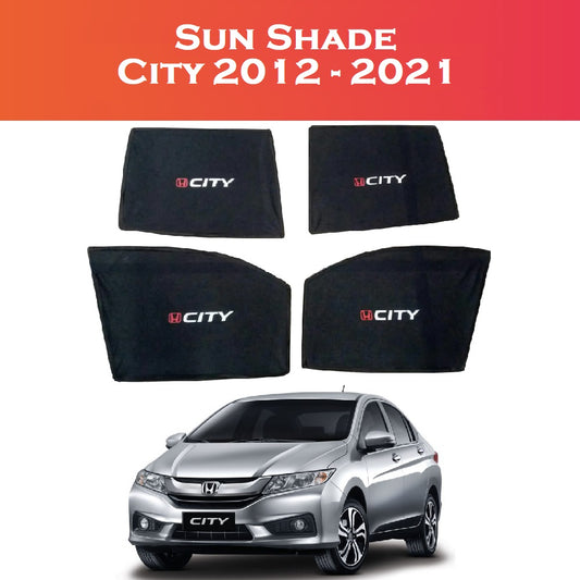 Honda City 2012–2021 4-Piece Custom Sun Shades – UV & Heat Protection – Shark Auto