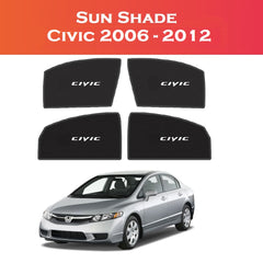 Honda Civic 2006–2012 Sun Shades Custom-Fit – 4pcs – Shark Auto