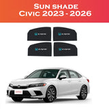 Honda Civic 2023-2025 Model Custom-Fit UV Sun Shades | Premium 4-Piece Car Window Sun Protection & Heat Shield