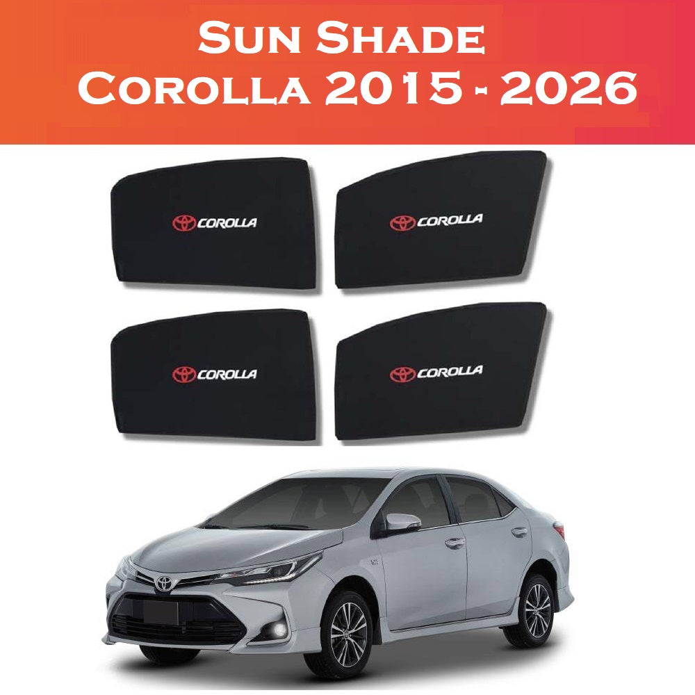 Toyota Corolla 2015 - 2026 Sun Shades – 4 Pcs UV & Heat Protection Custom Fit