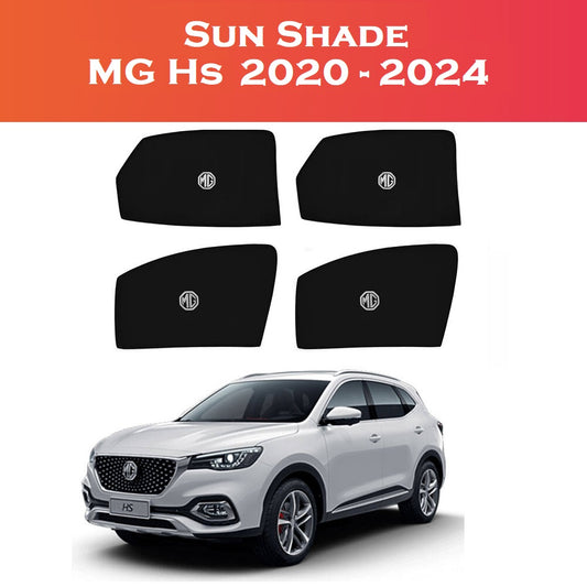 MG HS 2020–2024 4-Piece Custom Sun Shades – UV & Heat Protection – Shark Auto