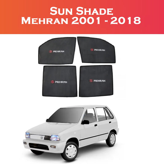 Suzuki Mehran 1989–2019 4-Piece Sun Shades – Heat & UV Protection – Shark Auto
