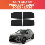 Peugeot 4pcs sunshade set installed on car windows – Shark Auto