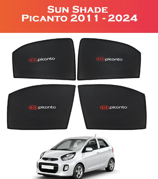 KIA Picanto 2011–2024 Sun Shades 4 Pcs – Shark Auto