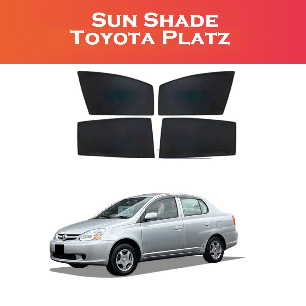 Toyota Platz Sun Shades Premium 4 Pcs Set – UV & Heat Protection