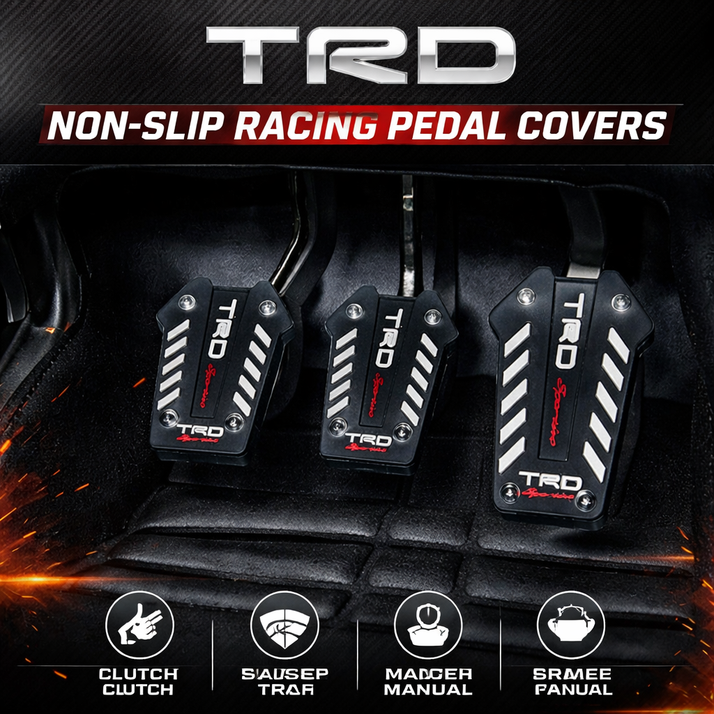 TRD Non-Slip Racing Pedal Cover Set For All Manual Cars